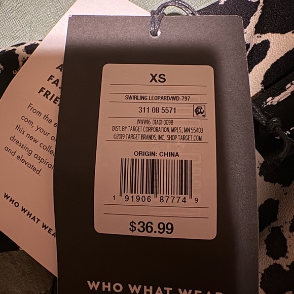 Who What Wear Black and Cream High Low Dress - Picture 5 of 5